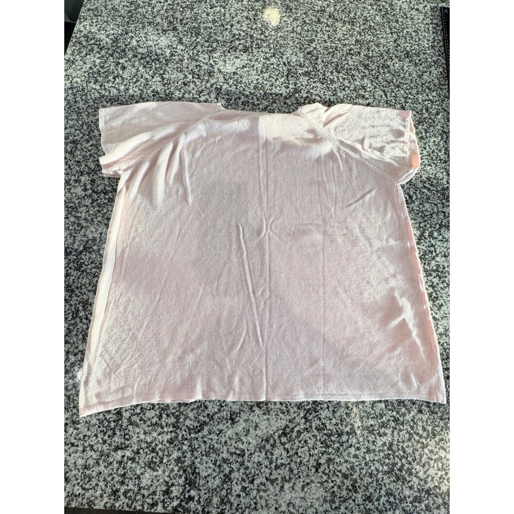 Joseph A Pink Silk Knit Short Sleeve Top Womens 2X Lightweight Minimalist - Picture 7 of 7